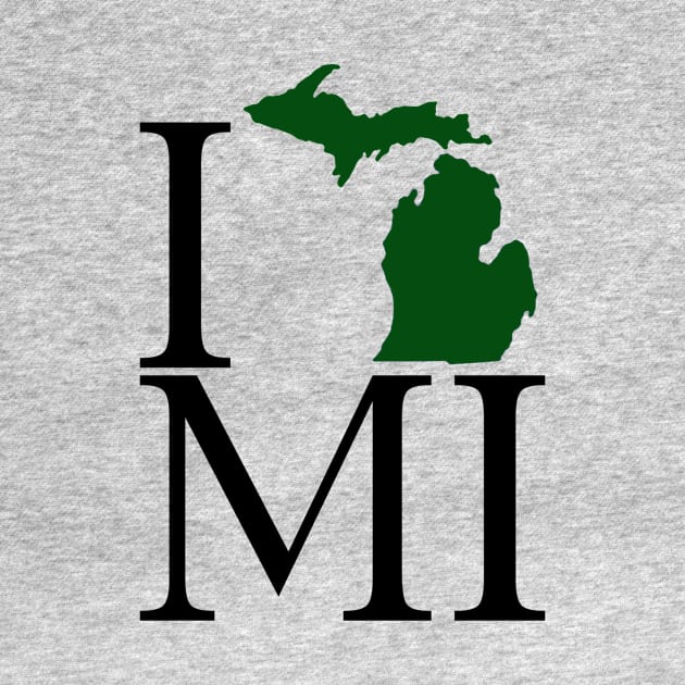 I Love Michigan - Green by SchaubDesign